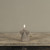 4.25" TAUPE ANGEL 3D FLAME CANDLE