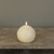 4.5" CREAM SHIMMER 3D FLAME SNOWBALL CANDLE
