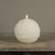 6" CREAM SHIMMER 3D FLAME SNOWBALL CANDLE
