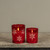 4" RED ETCHED SNOWFLAKE 3D FLAME CANDLE