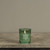 4" GREEN THICK GLASS W/ SNOWFLAKES 3D FLAME CANDLE