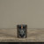 4" CHARCOAL THICK GLASS W/ SNOWFLAKES 3D FLAME CANDLE