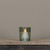 4" ETCHED TREE GREEN GLASS 3D FLAME CANDLE