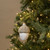 WHITE ACORN W/ GLITTERED TOP ORNAMENT