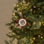 GLITTERED RED STAR W/ SANTA ORNAMENT