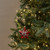 RED STAR ORNAMENT W/ SILVER TINSEL