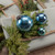 4" BLUE KUGEL ORNAMENT