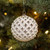 4"WHITE GEOMETRIC BALL ORNAMENT