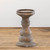 7" NATURAL WOOD PILLAR CANDLESTICK