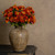 15.5" DARK ORANGE MUM BUSH