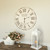 22" AGED WHITE METAL WALL CLOCK