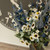 22" WHITE DAISY & BLUE HEATHER BUSH