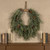 28" DARK GREEN ICED CEDAR & CONES HANGING WREATH