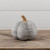 7" GREY FABRIC PUMPKIN