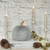 7" GREY FABRIC PUMPKIN