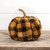 10.75" YELLOW BUFFALO CHECK PUMPKIN