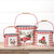 SET/ 3 RED CHECK HOLIDAY BUCKETS