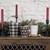 SET/ 3 BLACK & CREAM PLAID BUCKETS