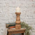 10.5" WOODEN PEDESTAL CANDLE HOLDER