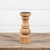 10.5" WOODEN PEDESTAL CANDLE HOLDER