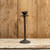 13" SIMPLE BLACK CANDLE HOLDER