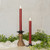 SET/ 2 - 9.5" 3D FLAME RED TAPER CANDLE