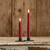 SET/ 2 - 7.25" 3D FLAME RED TAPER CANDLE