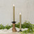 SET/ 2 - 9.5" 3D FLAME GREEN TAPER CANDLE