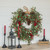 24" FITTONIA, HOLLY & PINE W/ BERRIES HANGING WREATH