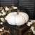 7.5" CABLE KNIT FABRIC PUMPKIN W/ FAUX WOOD STEM