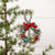 BEADED TINSEL WREATH W/ RED BOW