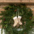 4" TAN & WHITE STOCKING ORNAMENT