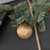 3" CHAMPAGNE RIBBED KUGEL ORNAMENT