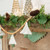 9' WOODEN BEAD WITH KNIT WHITE TREE KNIT GARLAND