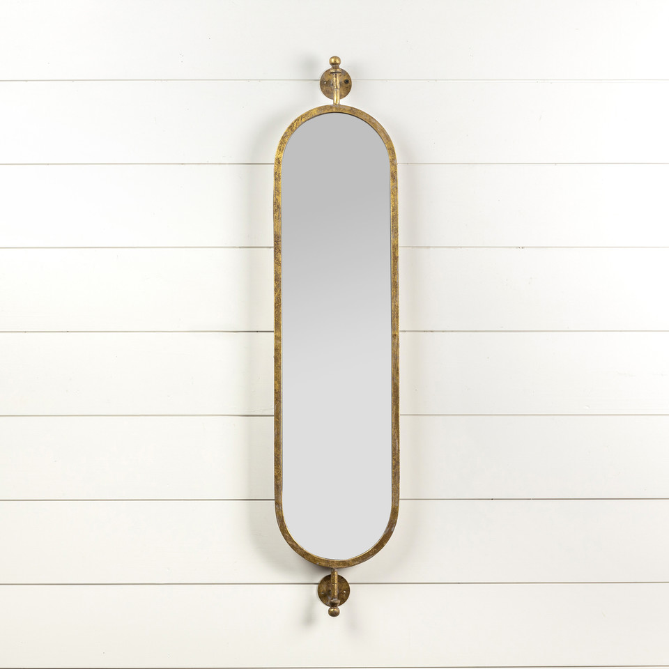 GOLD OVAL WALL MIRROR Ragon House