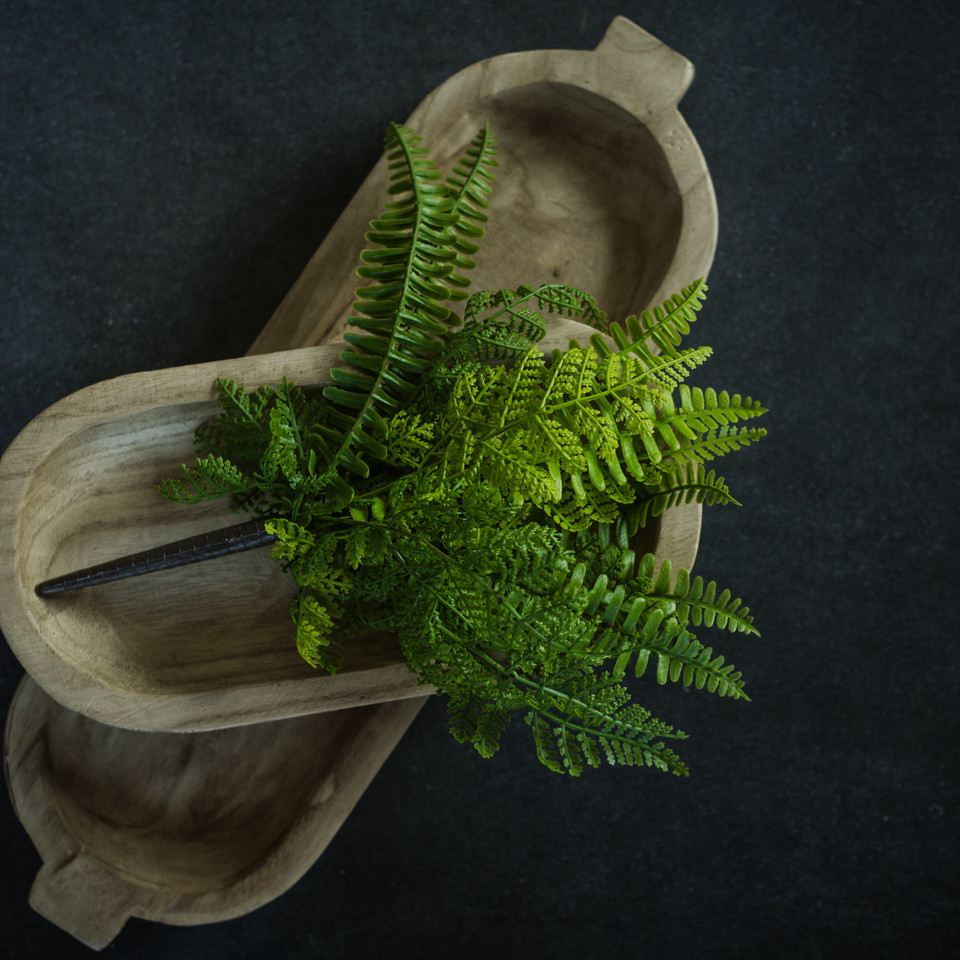 12" SWORD FERN & CEDAR BUSH