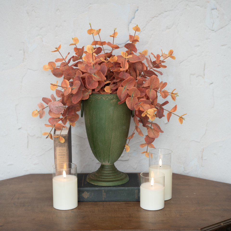 14" BURNT SIENNA EUCALYPTUS SPRAY