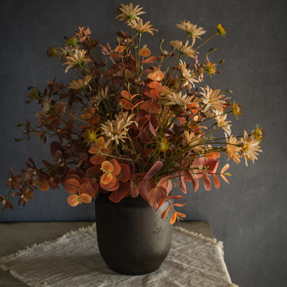14" BURNT SIENNA EUCALYPTUS SPRAY