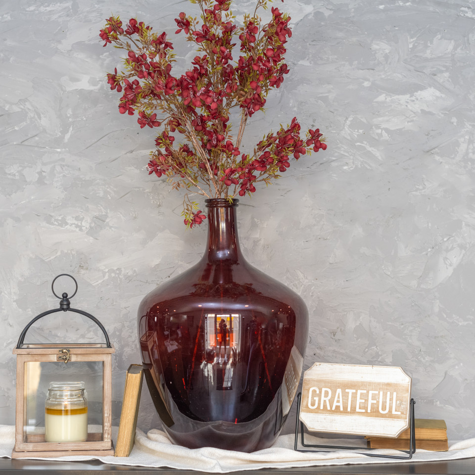 22" AMBER GLASS BOTTLE
