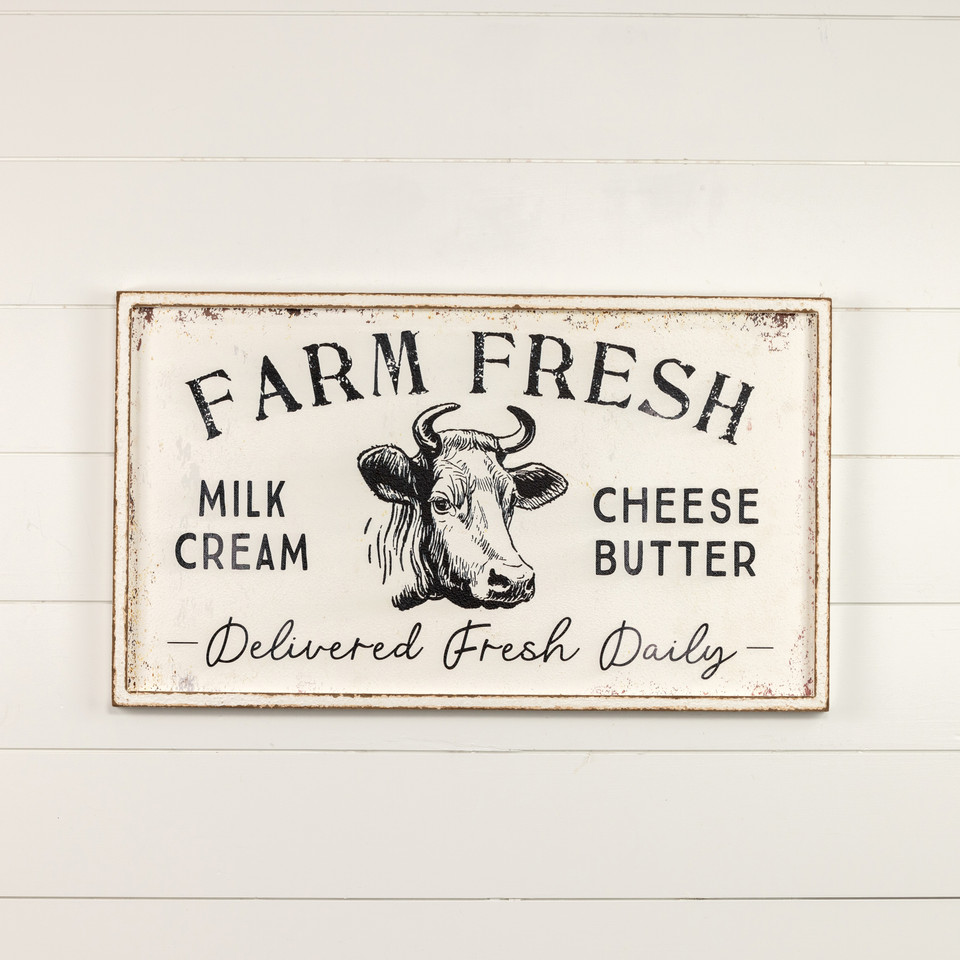 FARM FRESH MILK CREAM CHEESE BUTTER SIGN