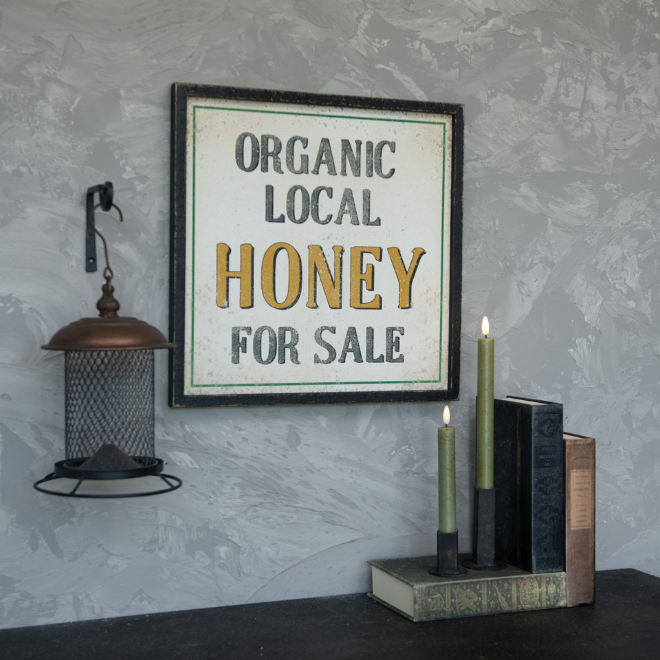 ORGANIC LOCAL HONEY FOR SALE SIGN