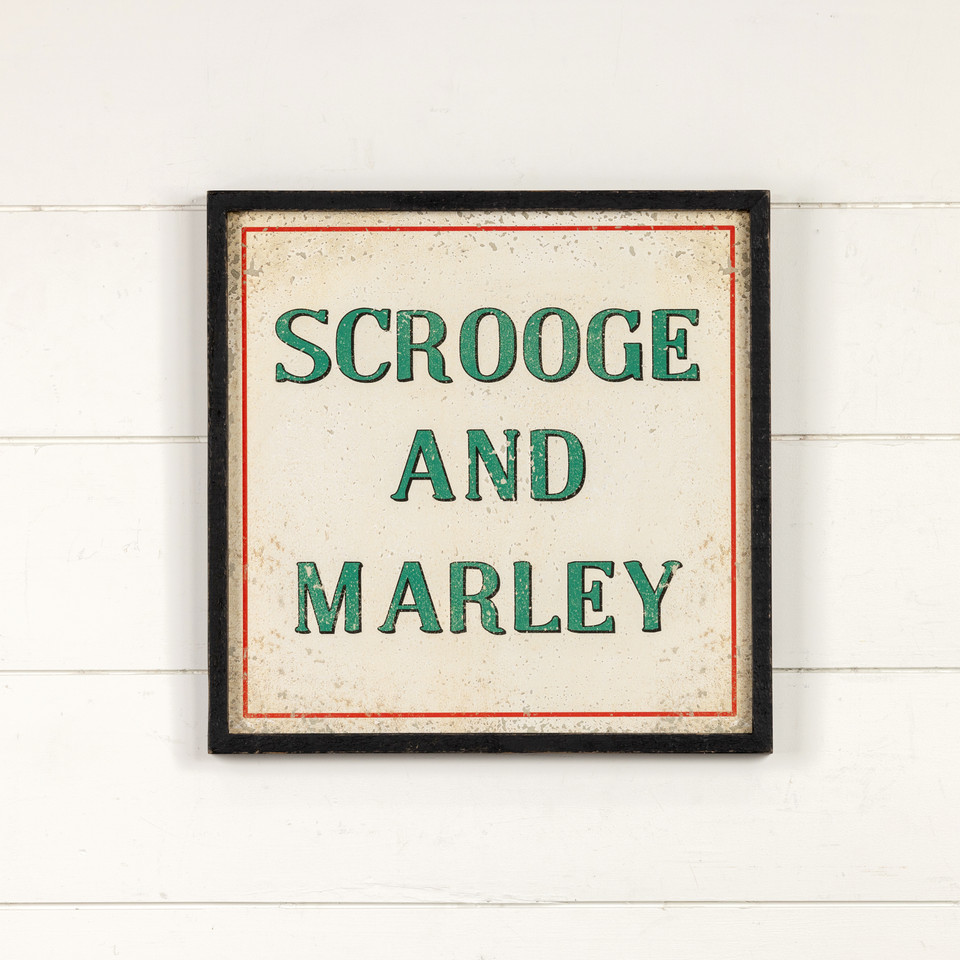 16" SCROOGE & MARLEY SIGN