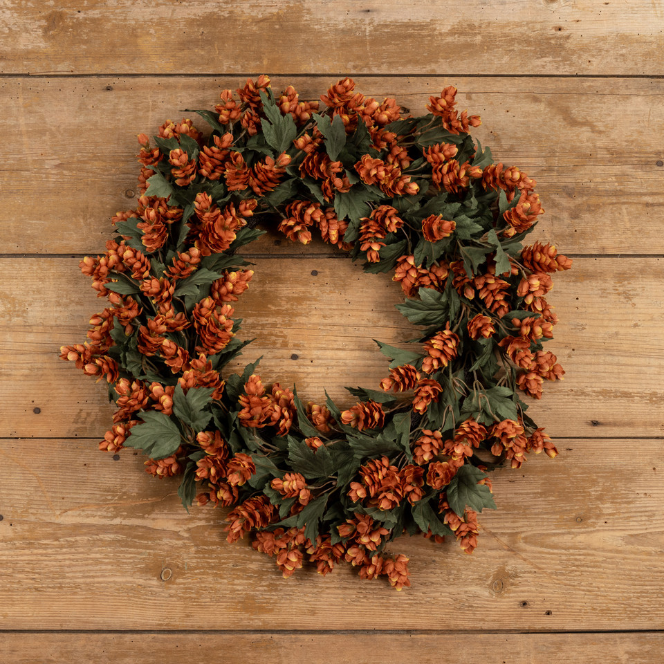 24" BROWN HOPS WREATH