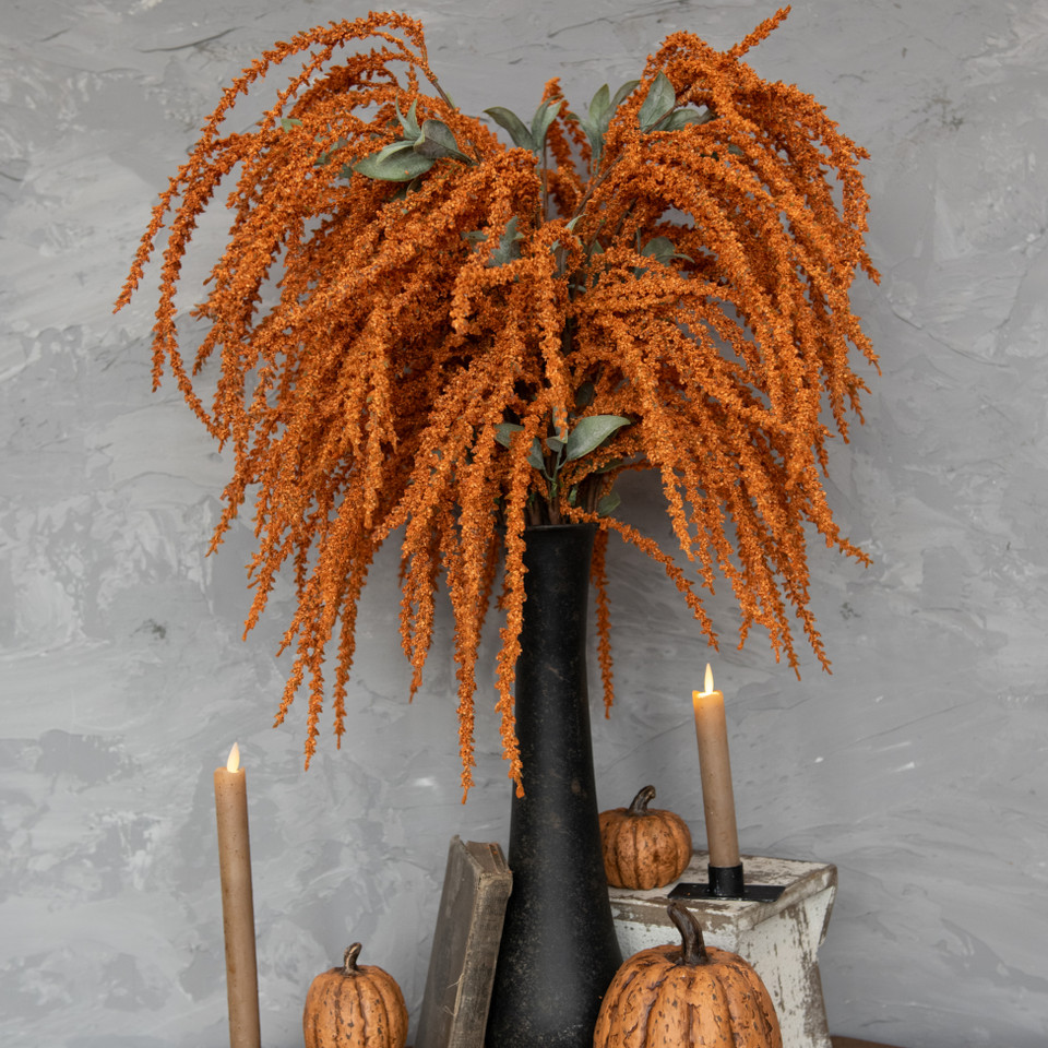 39" ORANGE AMARANTHUS HANGING SPRAY