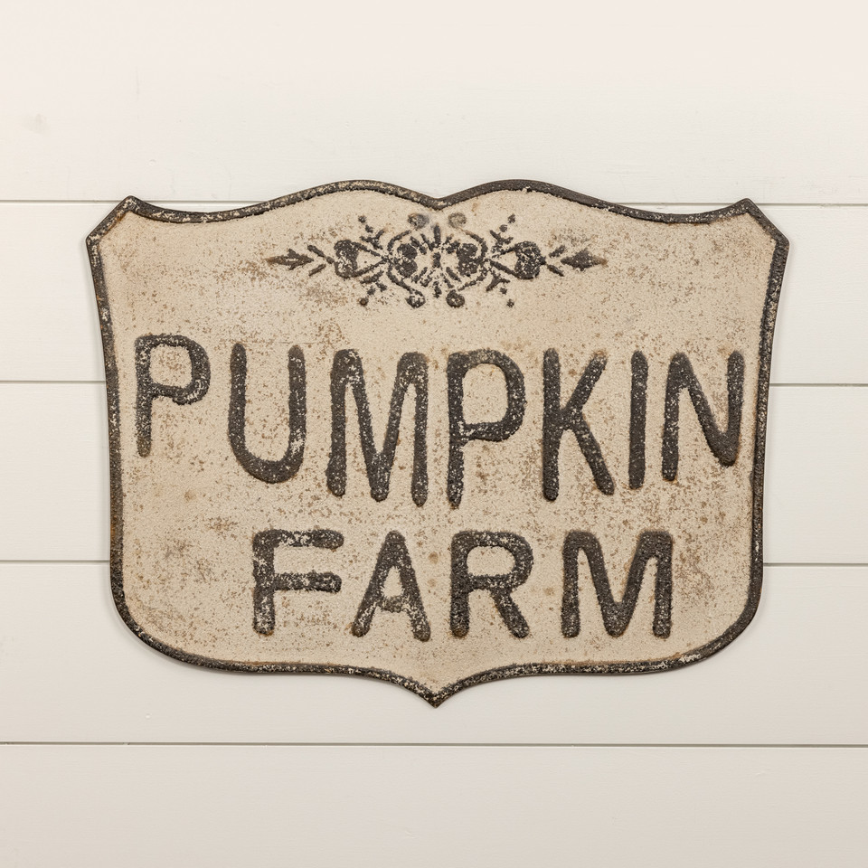 WHITE PUMPKIN FARM CREST SIGN