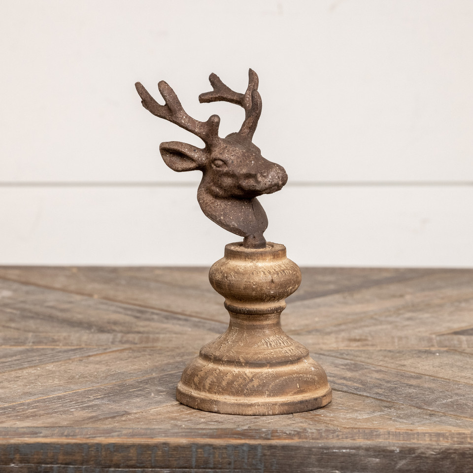 8" BROWN STAG HEAD