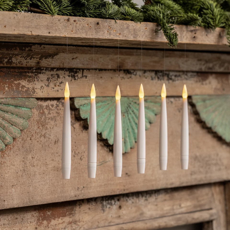 SET/ 6 HANGING LED CANDLES