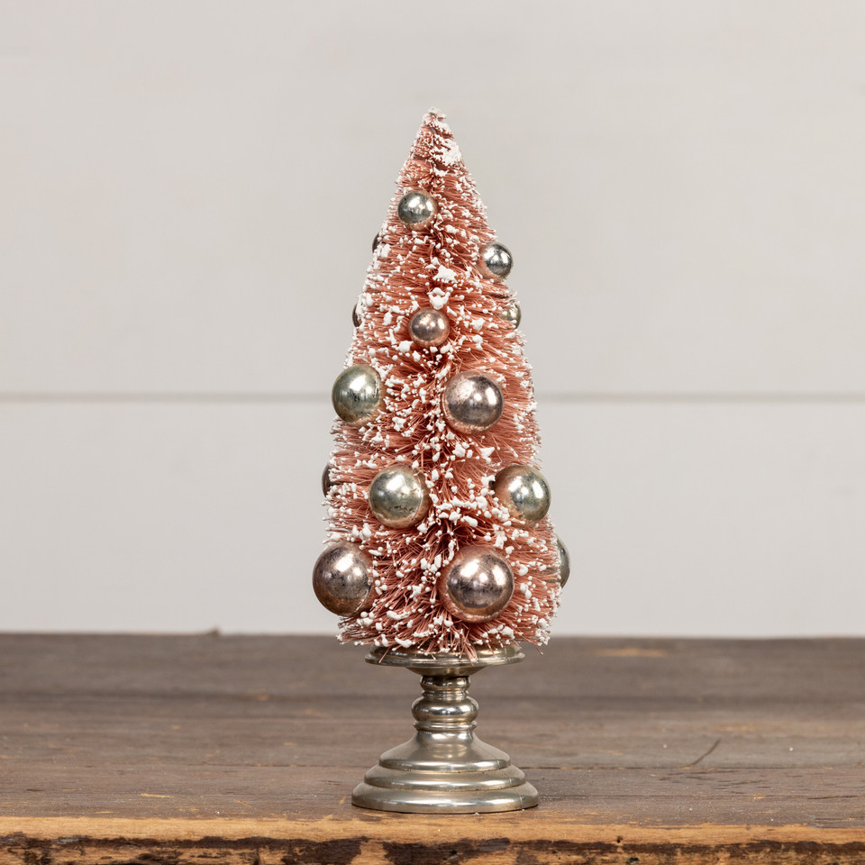 10.5" PINK TREE W/ SILVER BASE