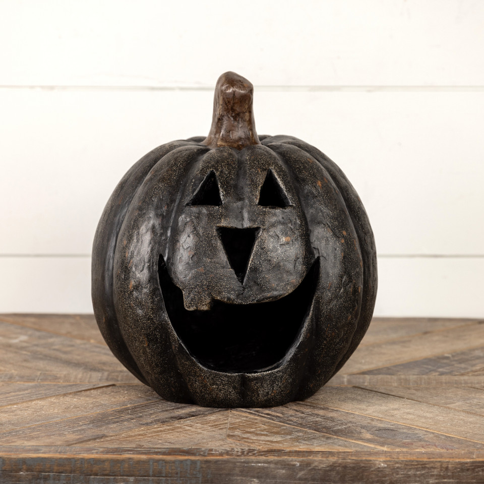 11" BLACK BIG MOUTH PUMPKIN