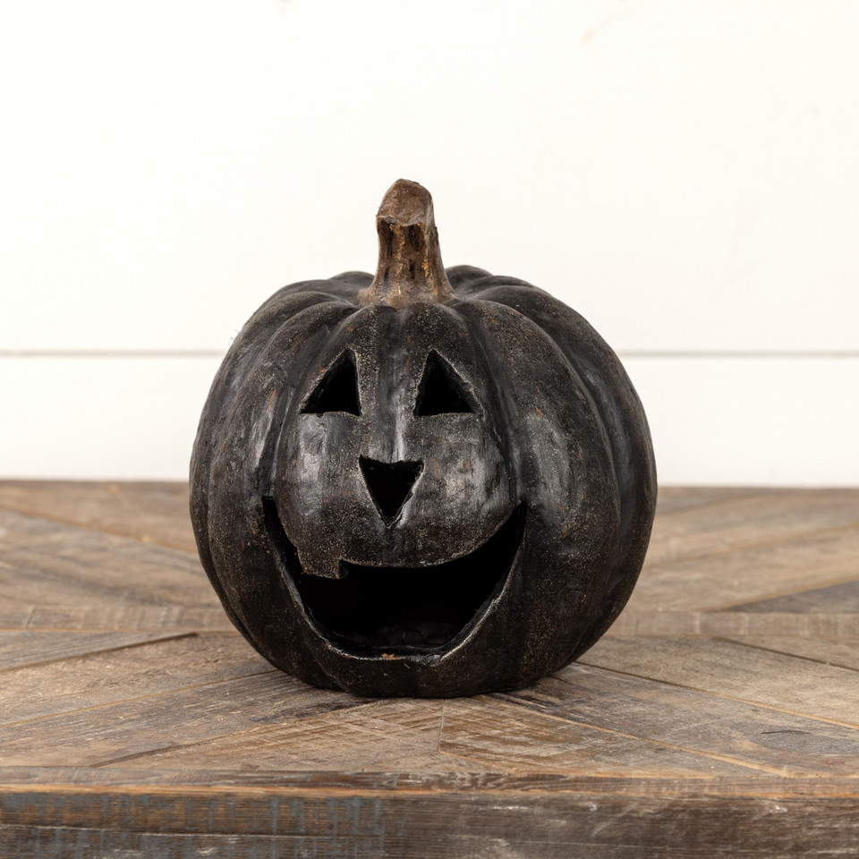 8" BLACK BIG MOUTH PUMPKIN